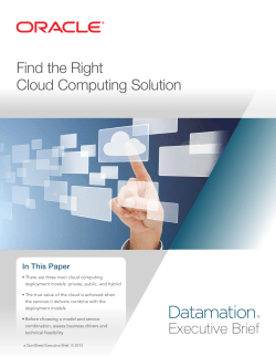 Find the Right Cloud Computing Solution