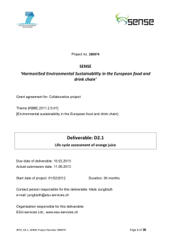 Life cycle assessment of orange juice - ESU