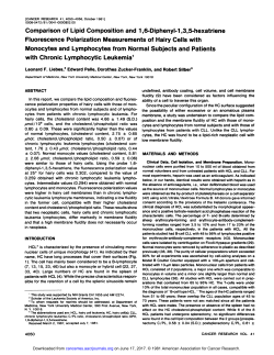 Comparison of Lipid Composition and 1,6-Diphenyl