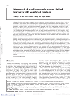 Movement of small mammals across divided highways with