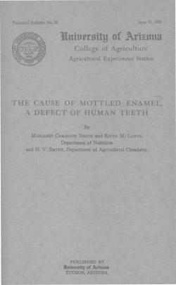 The Cause of Mottled Enamel, A Defect of Human Teeth