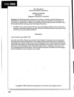 1920s DBQ - George Washington High School