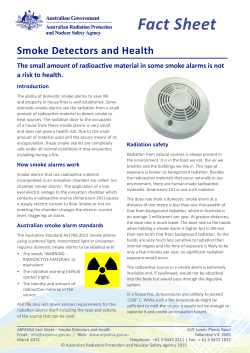 Fact Sheet: Smoke Detectors and Health