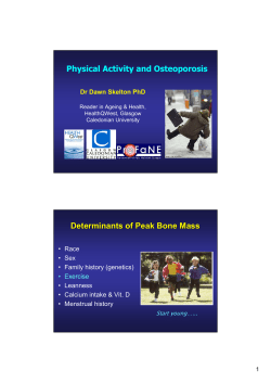 Physical Activity And Osteoporosis