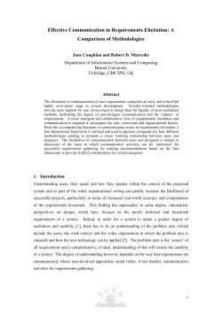 Effective Communication in Requirements