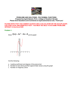 Polynomial Functions