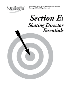Skating Director Essentials