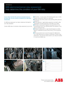 Electromechanical Relay Assessment Flyer