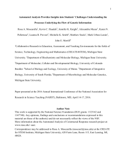 1 Automated Analysis Provides Insights into Students` Challenges