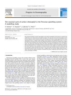 The seasonal cycle of surface chlorophyll in the Peruvian upwelling