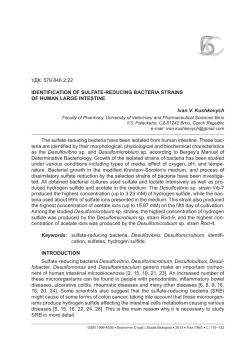 Identification of sulfate-reducing bacteria strains