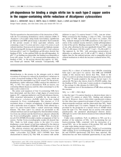 pH-dependence for binding a single nitrite ion to each type