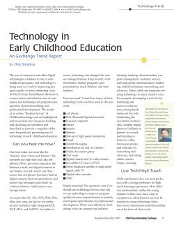 Technology in Early Childhood Education