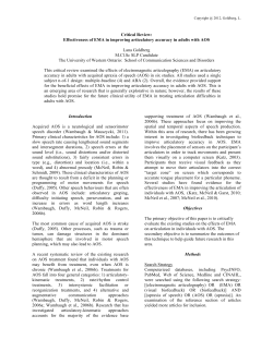 Effectiveness of EMA in improving articulatory accuracy in adults
