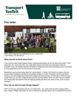 Plan better - Transport Toolkit - Campaign to Protect Rural England