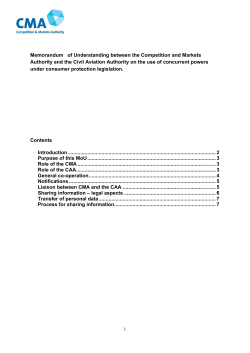 Memorandum of Understanding between the Competition and