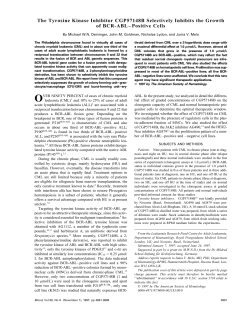 The Tyrosine Kinase Inhibitor CGP57148B Selectively Inhibits the