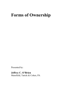 Forms of Ownership - Jeffrey O`Brien Today