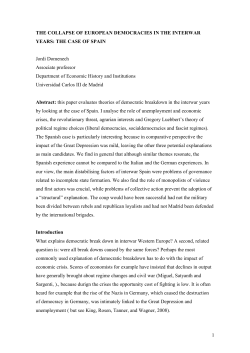 THE COLLAPSE OF EUROPEAN DEMOCRACIES IN THE