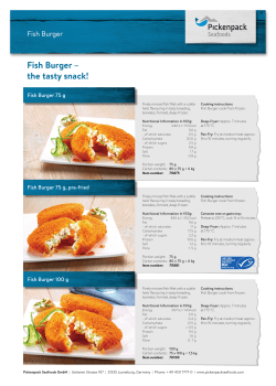 Fish Burger - Pickenpack Seafoods