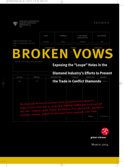 Exposing the &ldquo;Loupe&rdquo; Holes in the Diamond Industry`s Efforts to