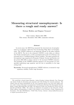 Measuring structural unemployment: Is there a rough and