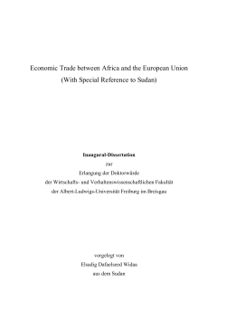 Economic Trade between Africa and the European Union (With