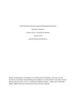 On the Interaction between Legal and Reputational Sanctions
