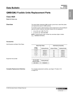 Data Bulletin QMB/QMJ Fusible Units Replacement Parts