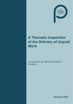A Thematic Inspection of the Delivery of Unpaid Work (PDF, 796.15