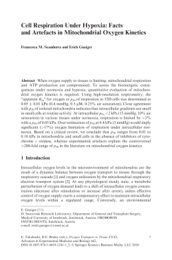 Cell Respiration Under Hypoxia: Facts and Artefacts in