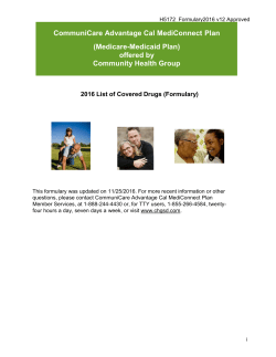 2016 List of Covered Drugs (Formulary)