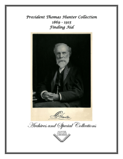 Finding Aid for Thomas Hunter Collection, 1869-1915