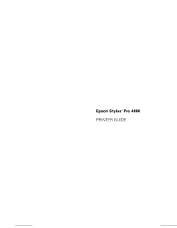 Stylus Pro 4880 - Printer Guide