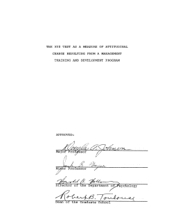THE XYZ TEST AS A MEASURE OF ATTITUDINAL CHANGE