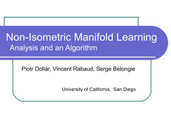 Non-Isometric Manifold Learning