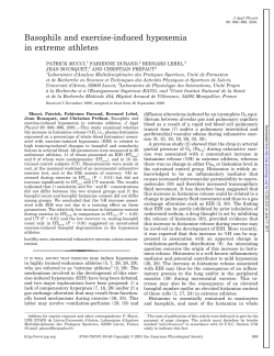 Basophils and exercise-induced hypoxemia in extreme athletes