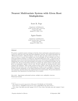 Nearest Multivariate System with Given Root Multiplicities