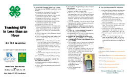 Teaching GPS in One Hour Brochure - Kentucky 4-H