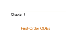 First-Order ODEs