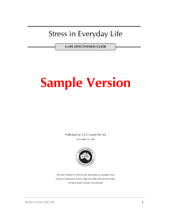 Stress in Every Day Life: LEG (Sample)