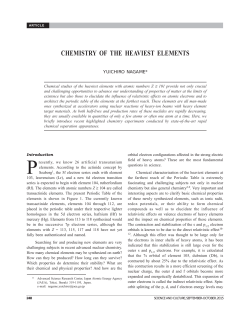 chemistry of the heaviest elements