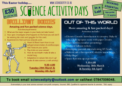 science activity days - The Park Community School