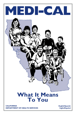 Medi-Cal, What it Means to You