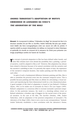 Andrei Tarkovsky`s Adaptation of Motifs Embedded in Leonardo da