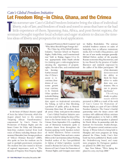 Let Freedom Ring&mdash;in China, Ghana, and the Crimea