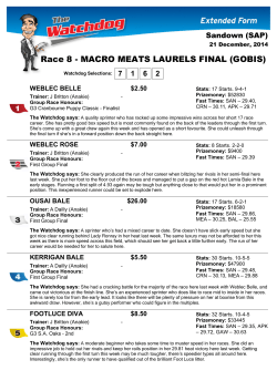Race 8 - MACRO MEATS LAURELS FINAL (GOBIS)