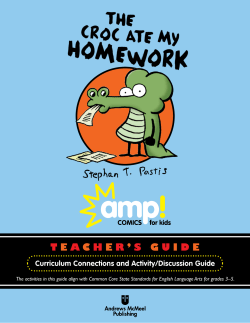 The Croc Ate My Homework Teachers Guide