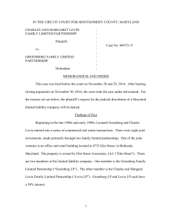 FAMILY LIMITED PARTNERSHIP