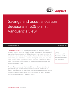 Savings and asset allocation decisions in 529 plans